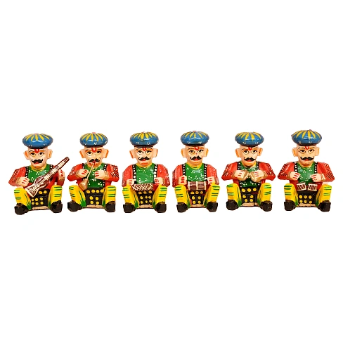 Musician Painted Babla Set of 6 In 2 Inch Multicolor