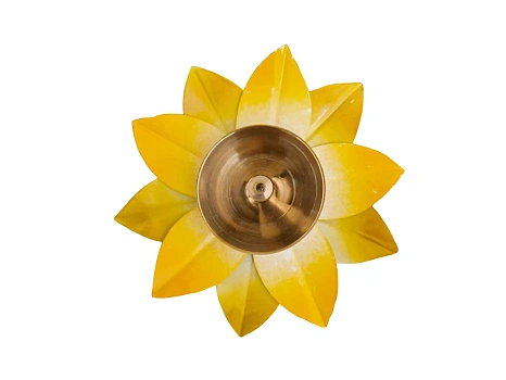 Lotus Diya YELLOW 4 Inch